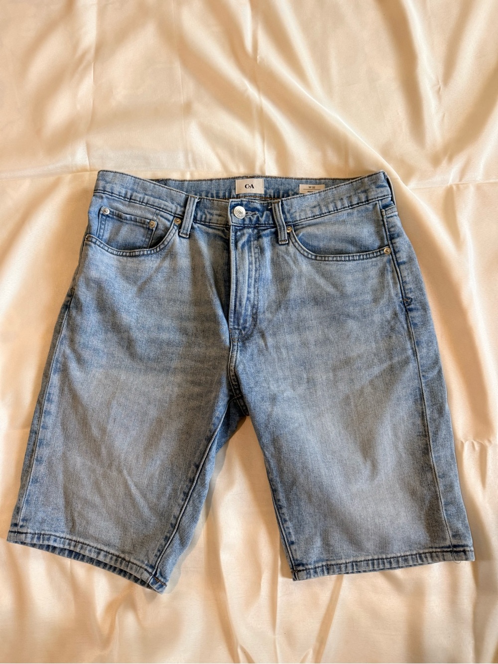 Men's Light Blue Denim Jean Shorts